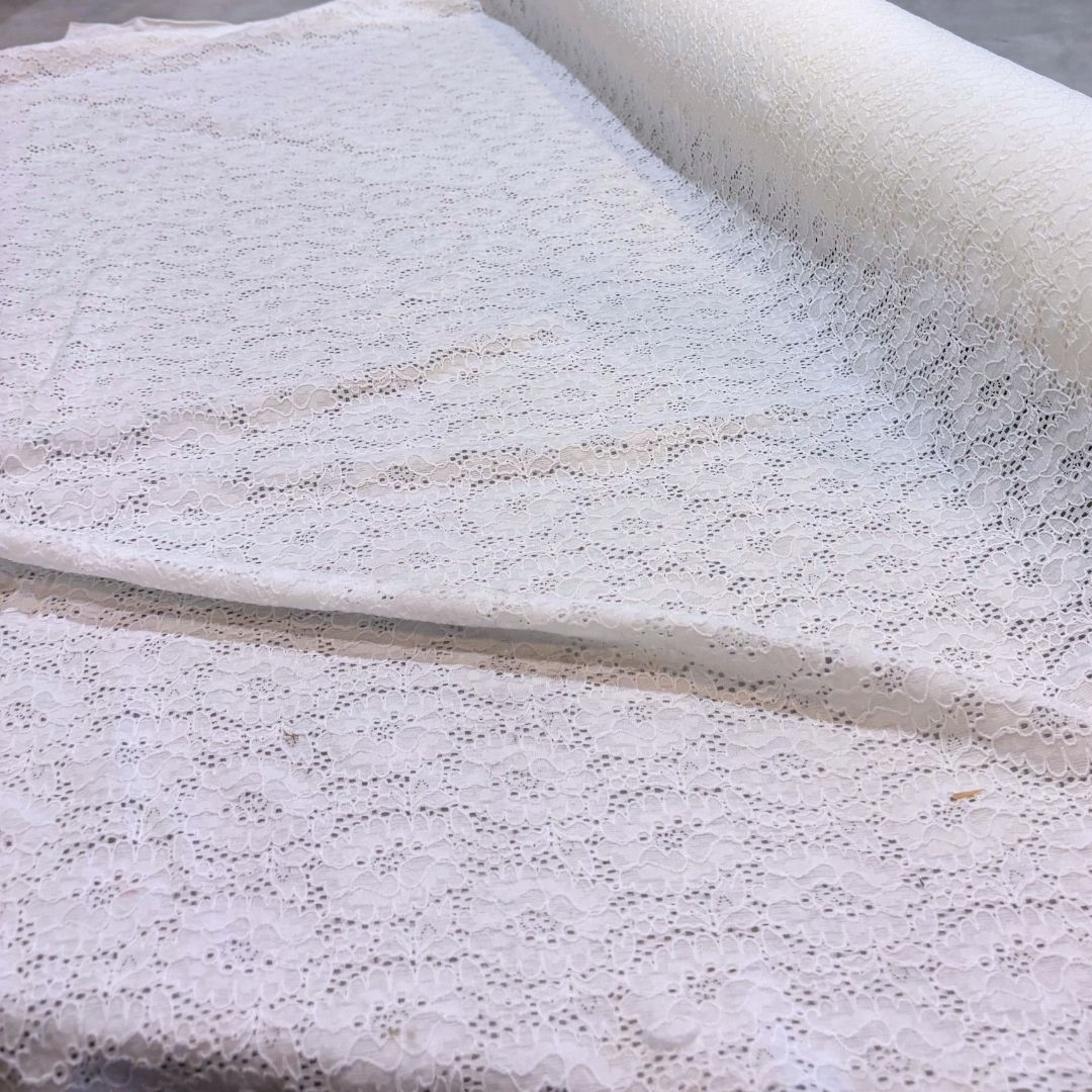 FABRIC | Rose lace cream