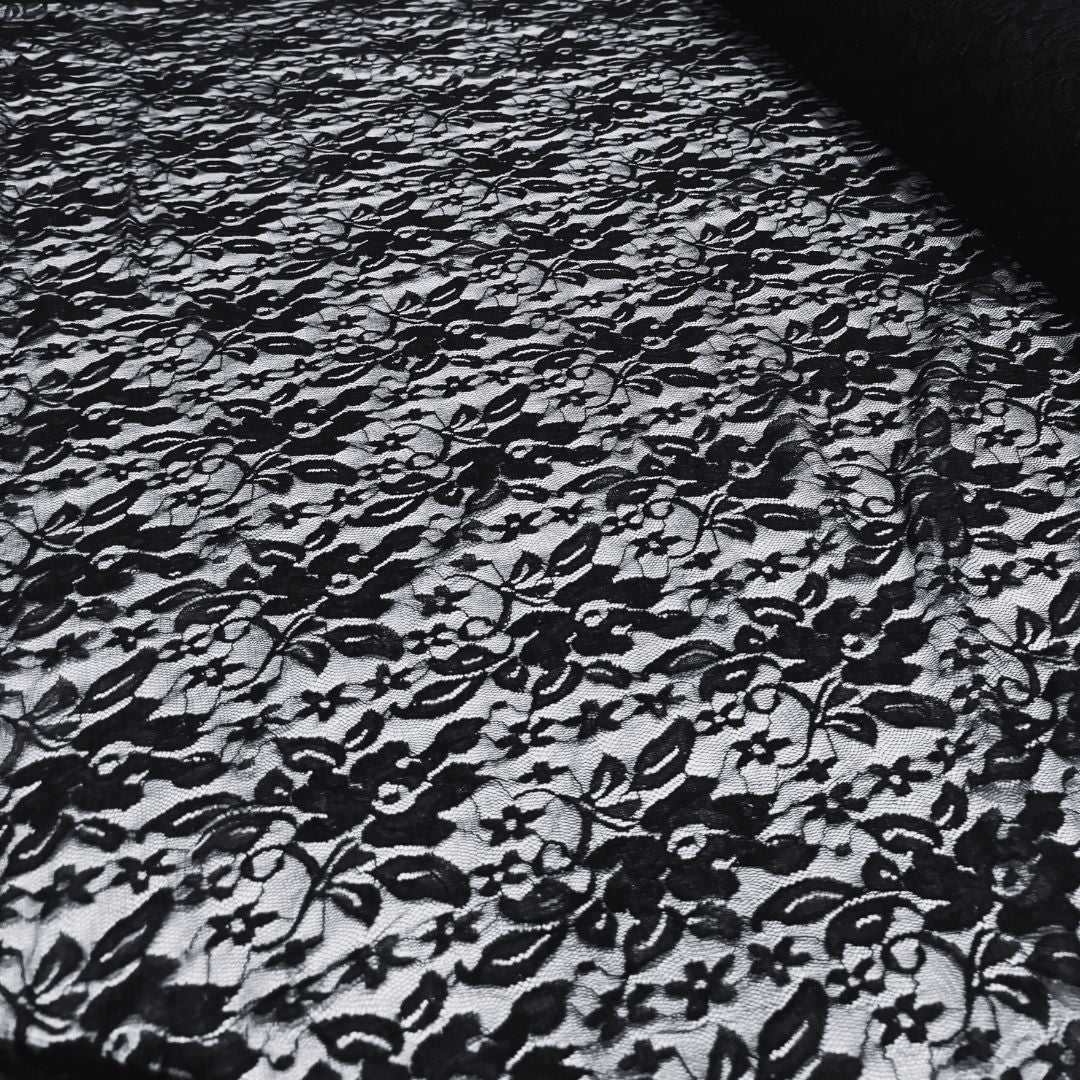 FABRIC | Black Floral Lace
