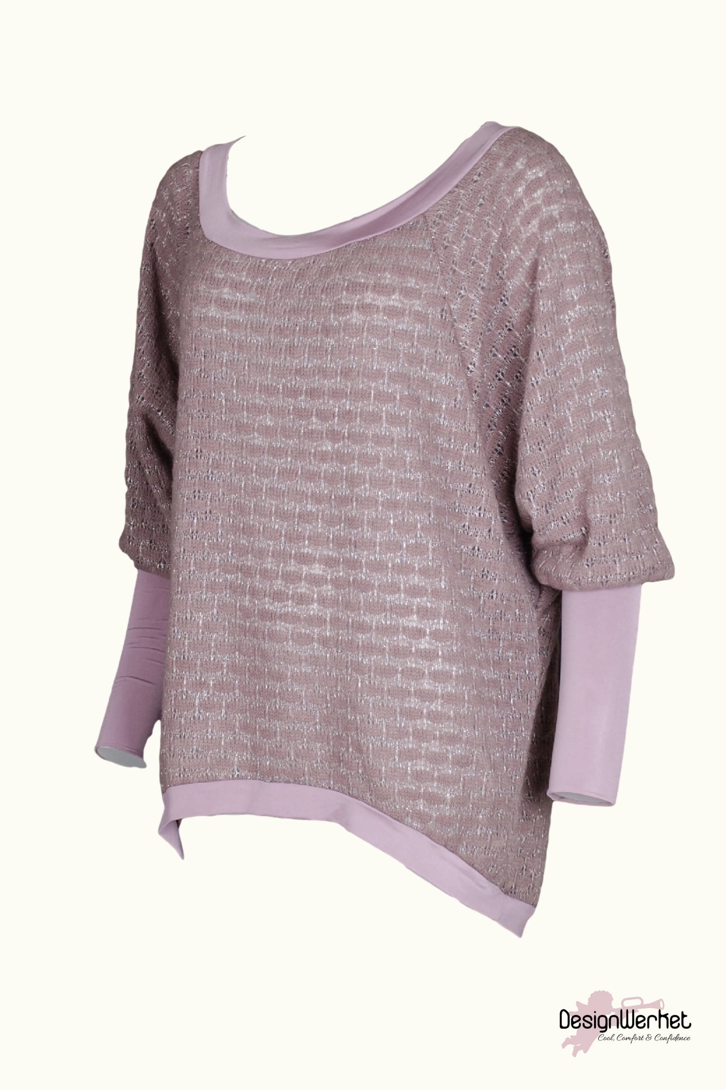 Tyg TYG | Grovstickat Rosa - DesignWerket