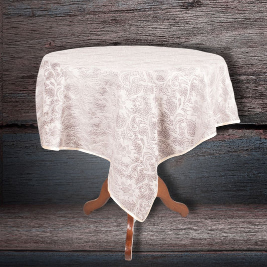 EMPOBERGET lace fabric taupe/creme