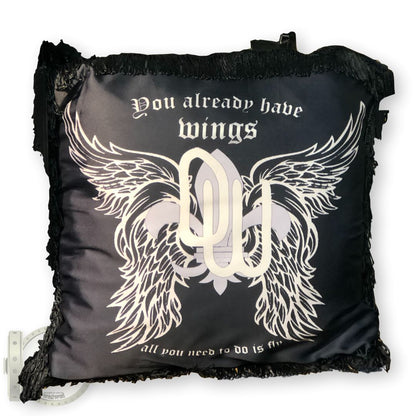 Home SATIN WINGS kuddfodral black - DesignWerket